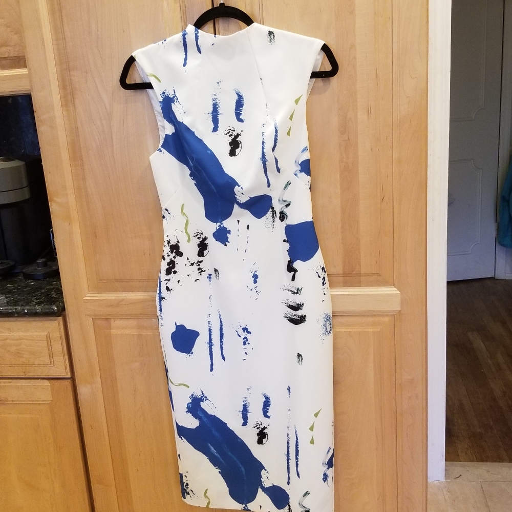 Shilla Multi Master Print Midi Bodycon Dress XS